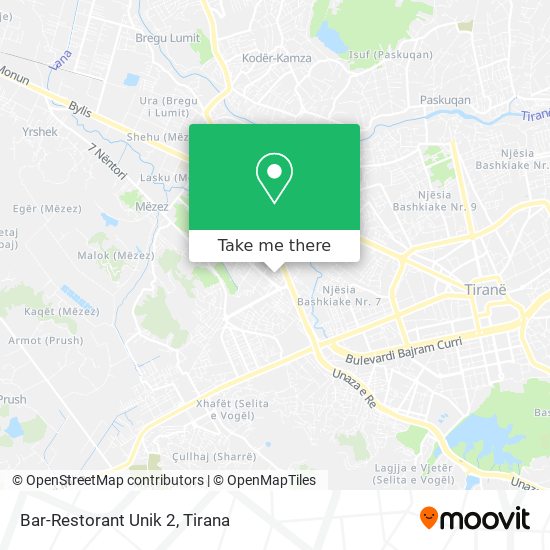 Bar-Restorant Unik 2 χάρτης