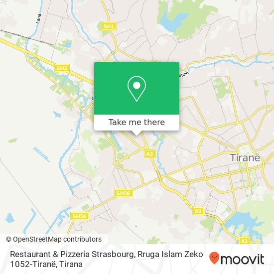 Restaurant & Pizzeria Strasbourg, Rruga Islam Zeko 1052-Tiranë map