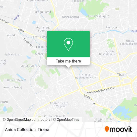 Anida Collection map