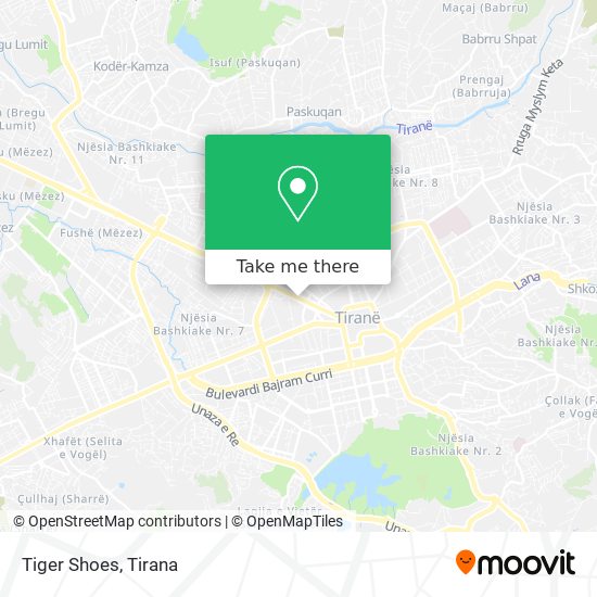 Tiger Shoes map