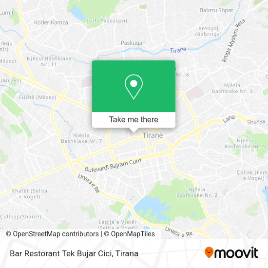 Bar Restorant Tek Bujar Cici map