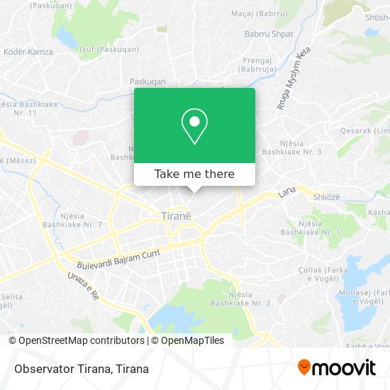 Observator Tirana χάρτης