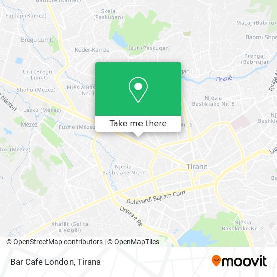 Bar Cafe London χάρτης