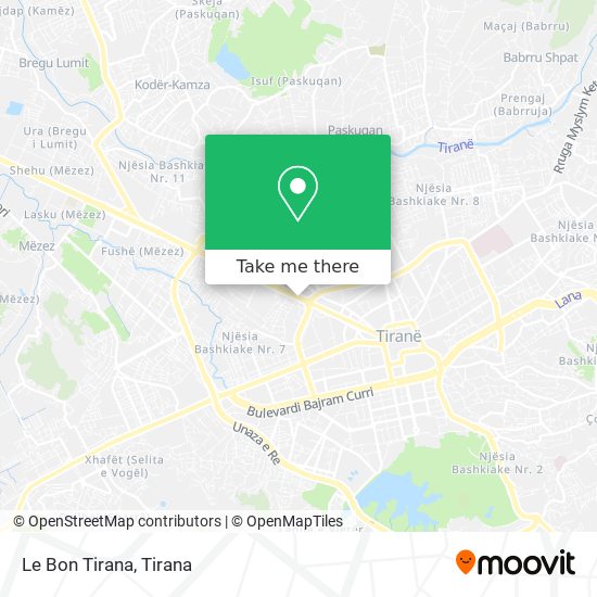 Le Bon Tirana map