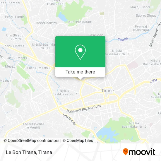 Le Bon Tirana χάρτης