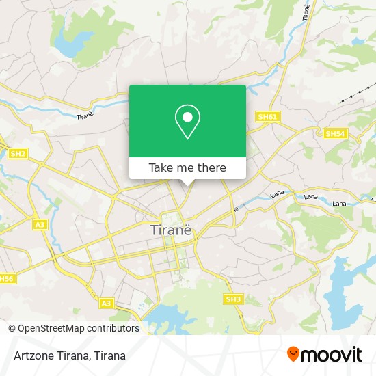 Artzone Tirana χάρτης
