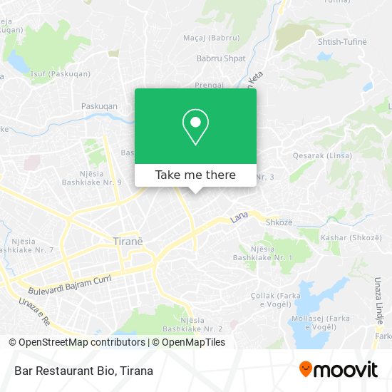 Bar Restaurant Bio map
