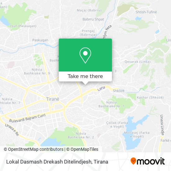 Lokal Dasmash Drekash Ditelindjesh χάρτης