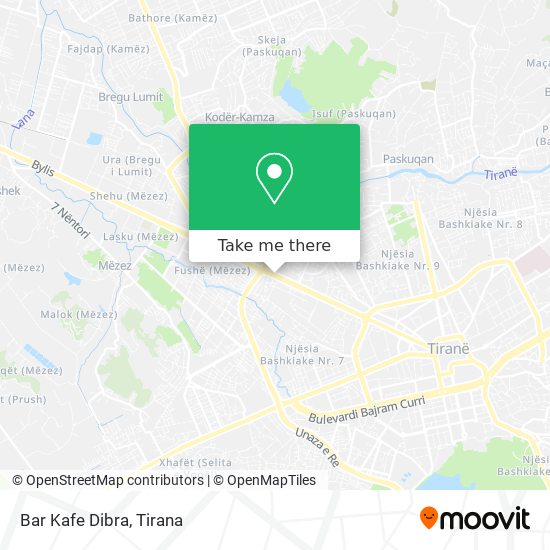 Bar Kafe Dibra map