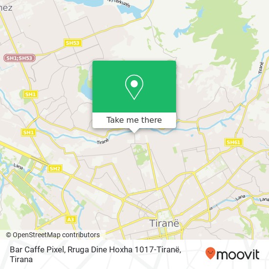 Bar Caffe Pixel, Rruga Dine Hoxha 1017-Tiranë map