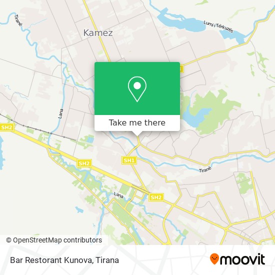 Bar Restorant Kunova map