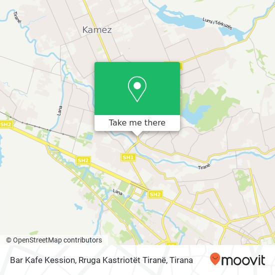 Bar Kafe Kession, Rruga Kastriotët Tiranë χάρτης