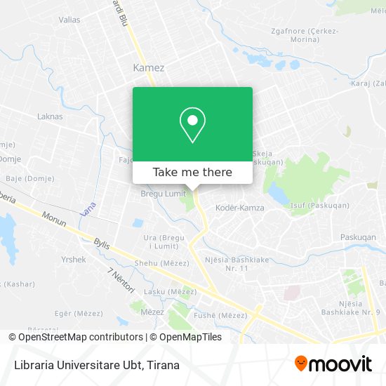 Libraria Universitare Ubt map
