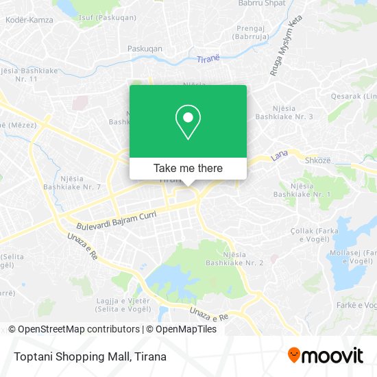 Toptani Shopping Mall χάρτης
