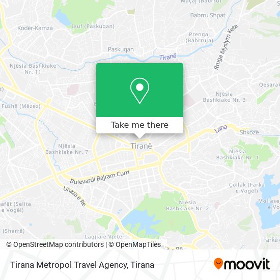 Tirana Metropol Travel Agency map