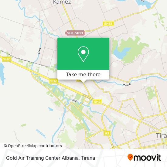 Gold Air Training Center Albania map