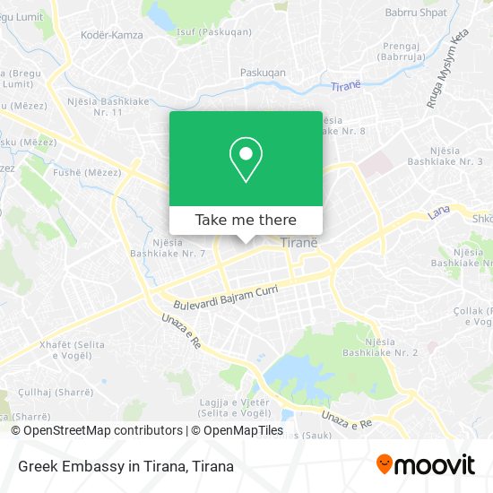 Greek Embassy in Tirana χάρτης