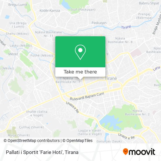 Pallati i Sportit 'Farie Hoti' χάρτης