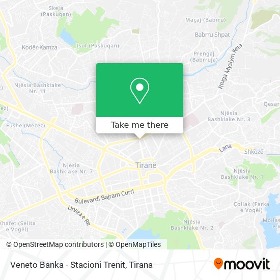 Veneto Banka - Stacioni Trenit map