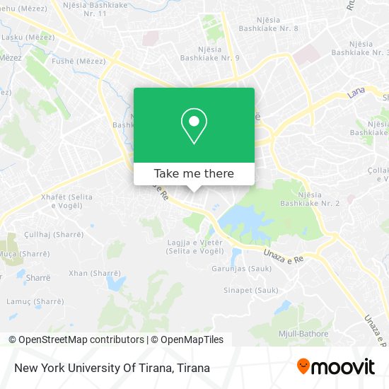 New York University Of Tirana χάρτης