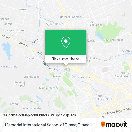 Memorial İnternational School of Tirana map