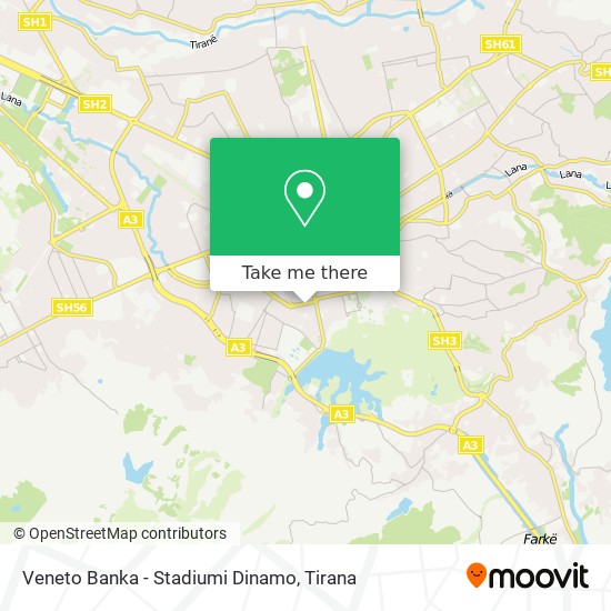 Veneto Banka - Stadiumi Dinamo map