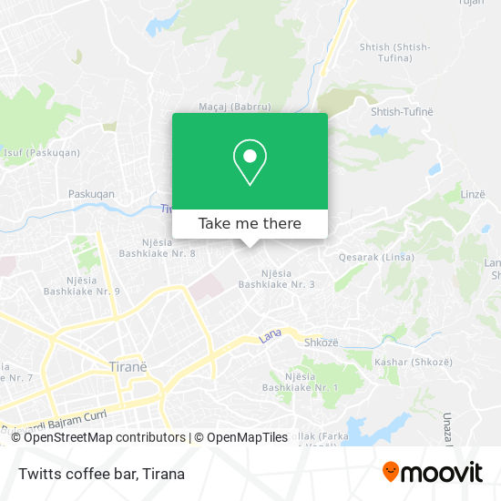 Twitts coffee bar map