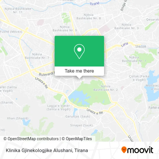 Klinika Gjinekologjike Alushani map