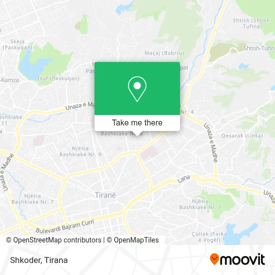 Shkoder map