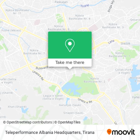 Teleperformance Albania Headquarters map