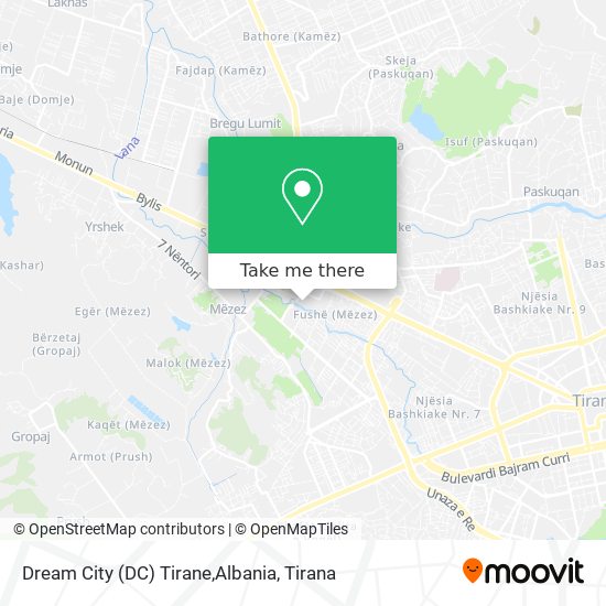 Dream City (DC) Tirane,Albania χάρτης