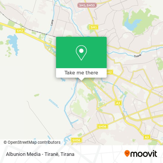 Albunion Media - Tiranë map