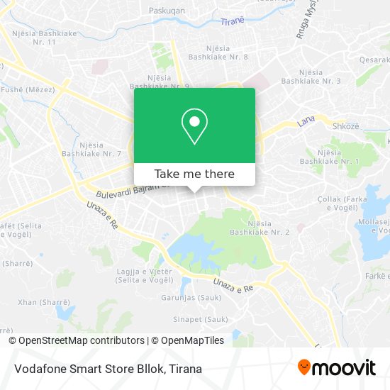 Vodafone Smart Store Bllok map