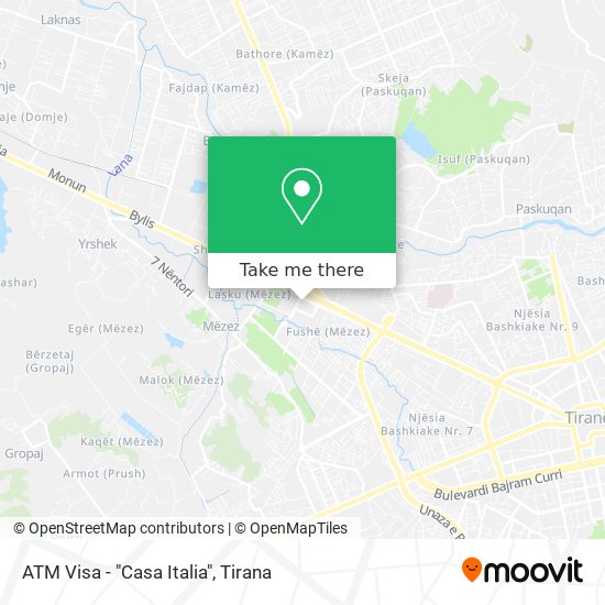 ATM Visa - "Casa Italia" map