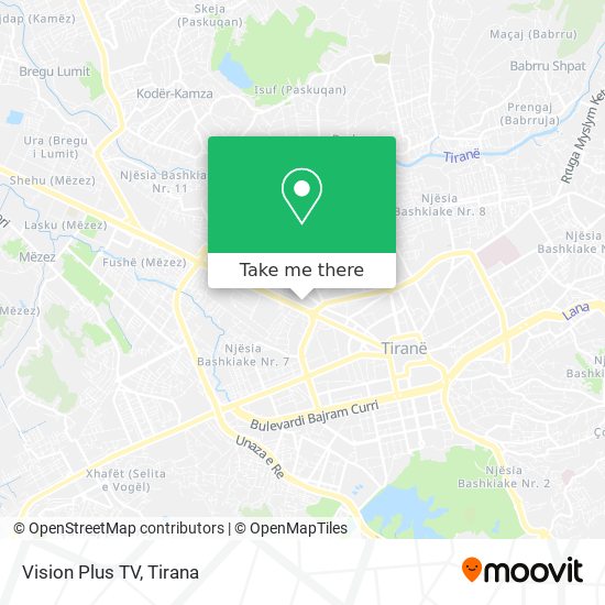 Vision Plus TV map