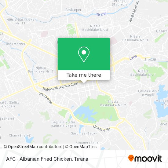 AFC - Albanian Fried Chicken map