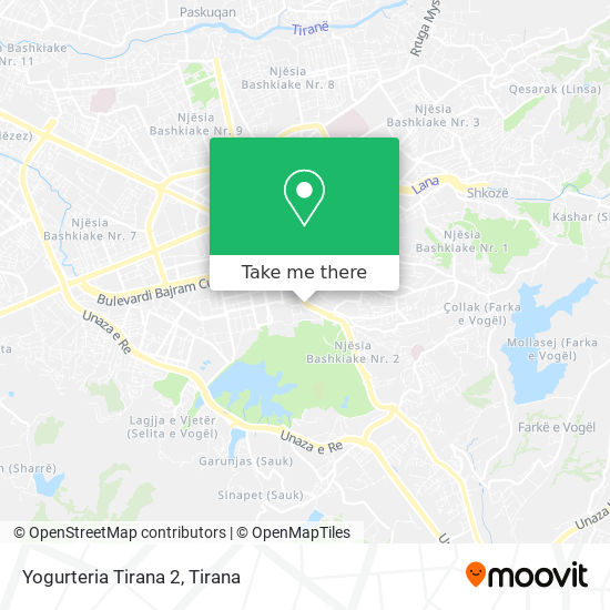 Yogurteria Tirana 2 map