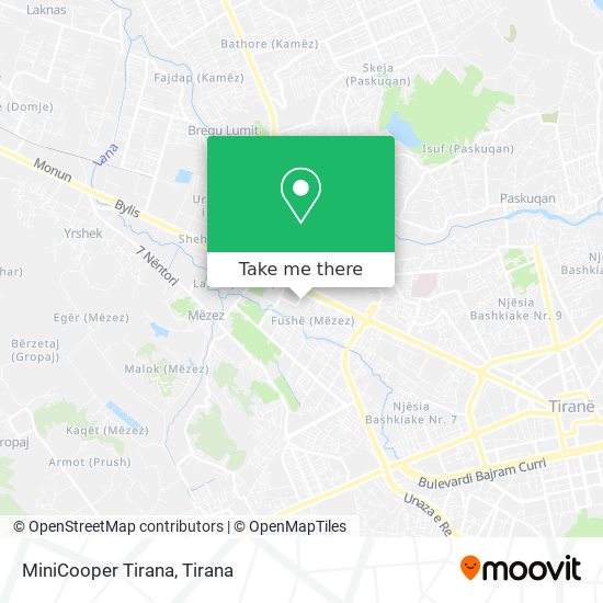 MiniCooper Tirana χάρτης