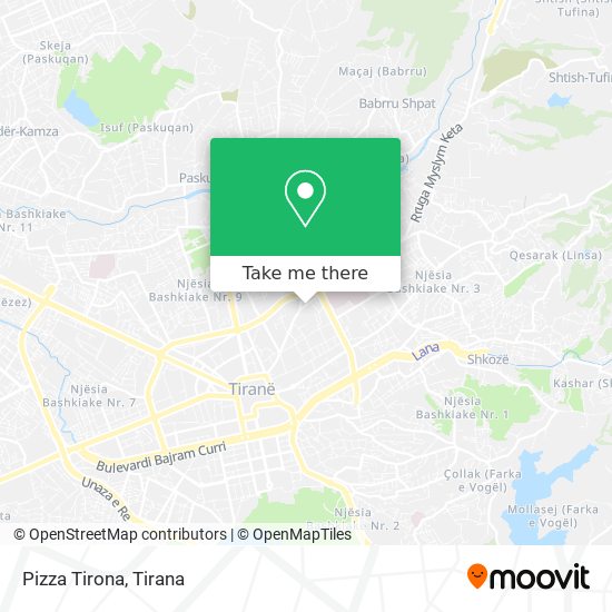 Pizza Tirona map