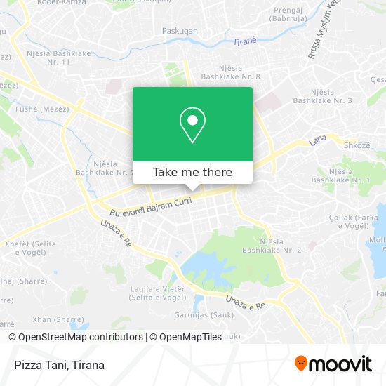 Pizza Tani map