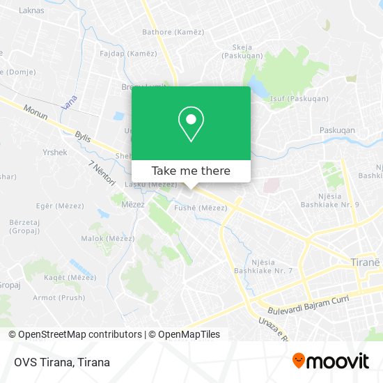 OVS Tirana map