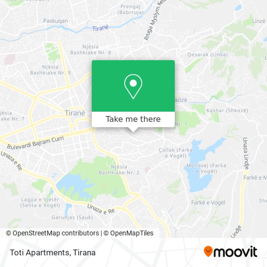 Toti Apartments map