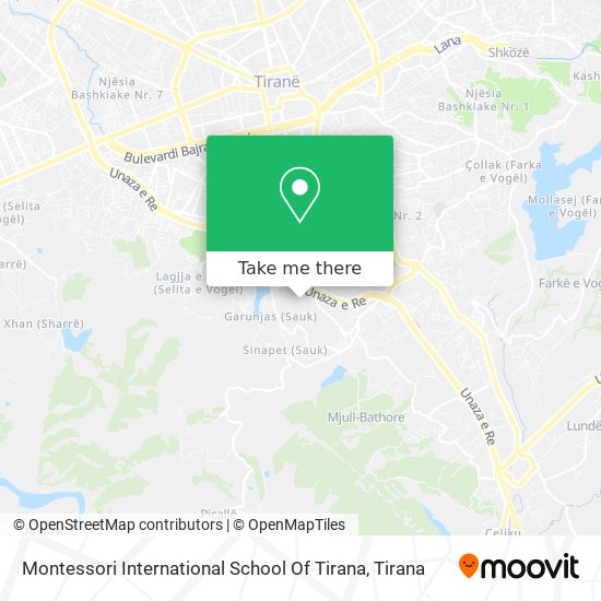 Montessori International School Of Tirana χάρτης