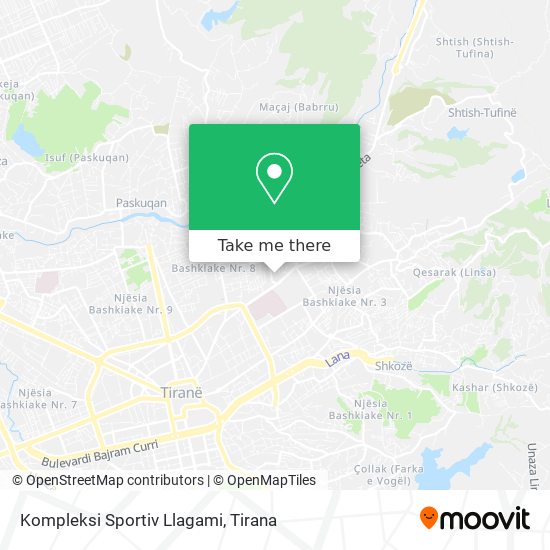 Kompleksi Sportiv Llagami map
