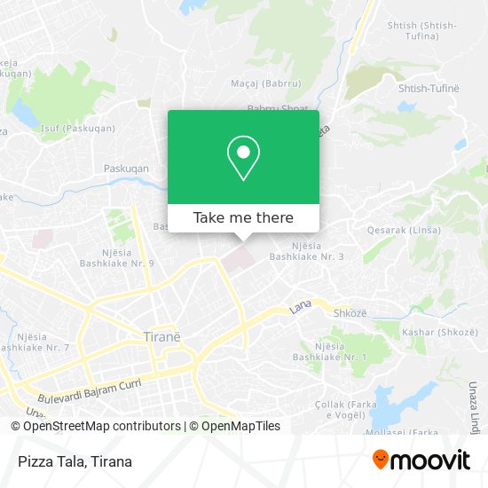 Pizza Tala χάρτης