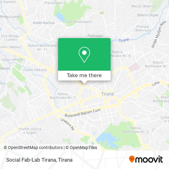 Social Fab-Lab Tirana map