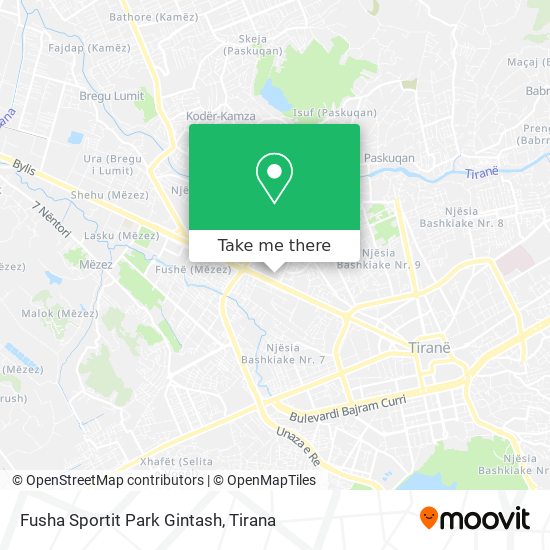 Fusha Sportit Park Gintash χάρτης