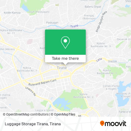Luggage Storage Tirana χάρτης