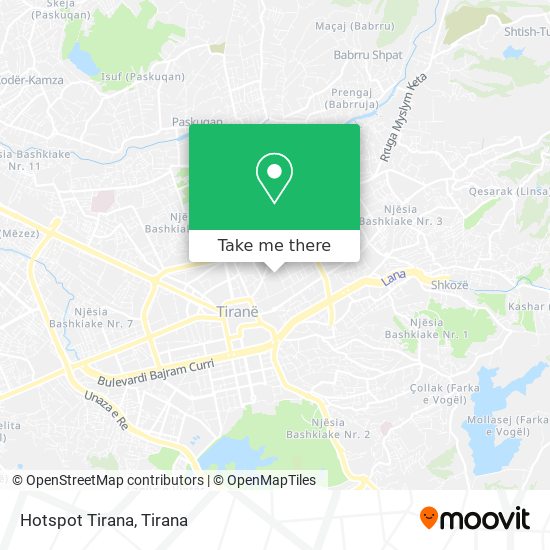 Hotspot Tirana χάρτης
