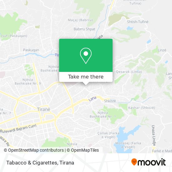 Tabacco & Cigarettes map